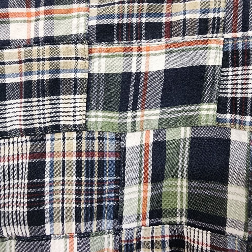 Izod Patchwork Short Sleeve Button Down Shirt Men… - image 4